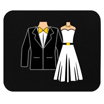 Discover Wedding clothes bride groom Mouse Pads