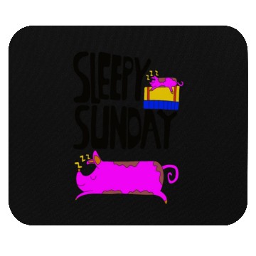 Discover Sleepy Sunday Cute Pig Mouse Pads