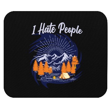 Discover I hate people hiking design Mouse Pads