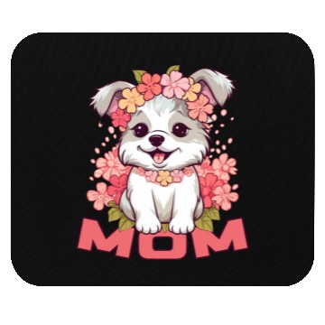 Discover DOG MOM FLORAL Mouse Pads