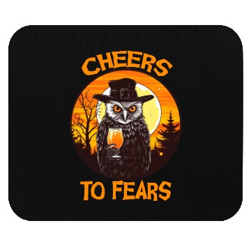 Discover Halloween beer owl retro gift Mouse Pads