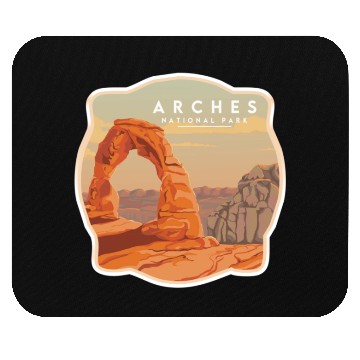 Discover Arches National Park Stickers Mouse Pads