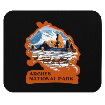 Discover Arches National Park Stickers Mouse Pads