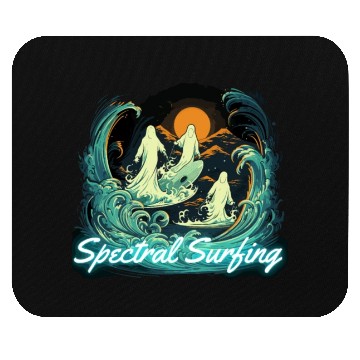 Discover Halloween - Spectral Surfing Mouse Pads