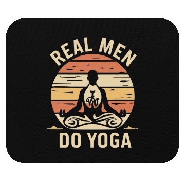 Discover Authentic Man Doing Yoga Sunset Design Mouse Pads