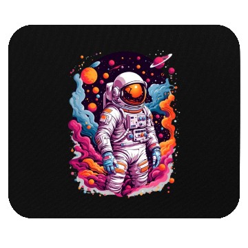 Discover Astronaut Lost In Galaxy | Background | Space Suit Mouse Pads