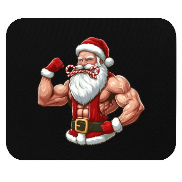 Discover Muscular Santa Fit for the holidays Mouse Pads