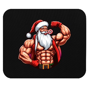 Discover Muscular Santa Fit for the holidays Mouse Pads
