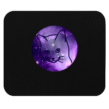 Discover Galaxy Space Cat Funny Cat Lover Mouse Pads