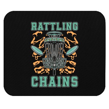 Discover Disc Golf Rattling Chains Ultimate Frisbee Golfer Mouse Pads