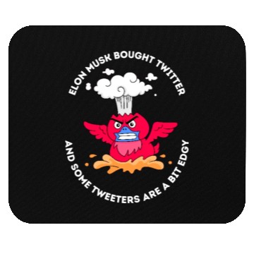 Discover Elon Musk Angry Twitter Bird Mouse Pads