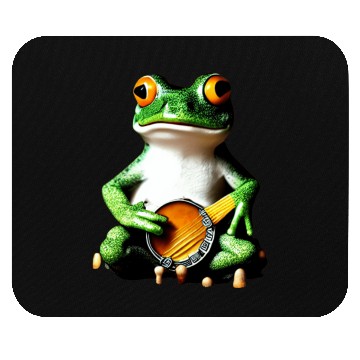 Discover Frog Playing Banjo Mouse Pads