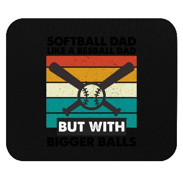 Discover Vintage Softball Dad Like A Baseball Dad Us Flag Mouse Pads