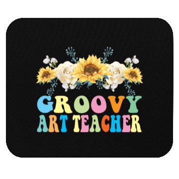 Discover Groovy Art Teacher Flower Gift Mouse Pads