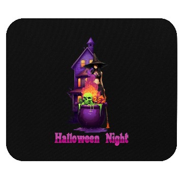 Discover The Halloween Night Witch Mouse Pads