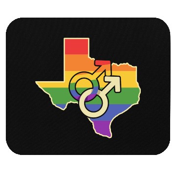 Discover Gay Love Texas Map Design for proud LGBT+ Texans Mouse Pads
