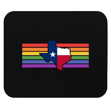 Discover Texas Map Pride Flag Design for proud LGBT+ Texans Mouse Pads