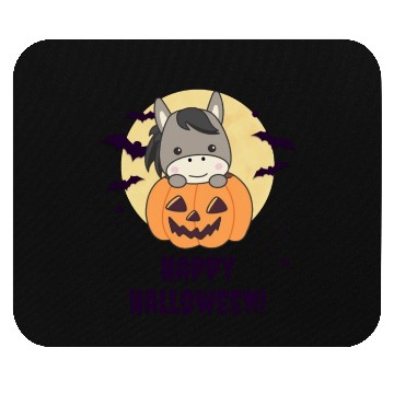 Discover Donkey In Pumpkin Sweet Donkey Happy Halloween Mouse Pads