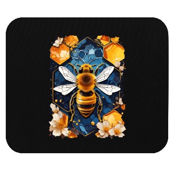 Discover Artistic honeycomb and bee Mouse Pads