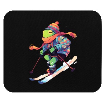 Discover Frog Skiing Skier Ski Winter Snow Mouse Pads