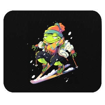 Discover Frog Skiing Skier Ski Winter Snow Mouse Pads