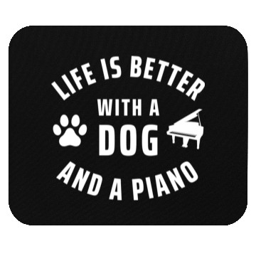 Discover Piano Player And Dog Lover Mouse Pads