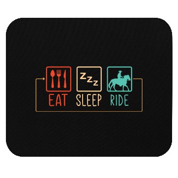 Discover Eat Sleep Ride Horse Repeat Ridding Horse Lovers Mouse Pads