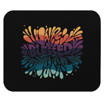 Discover Im Blessed Groovy Design Color Wave Mouse Pads