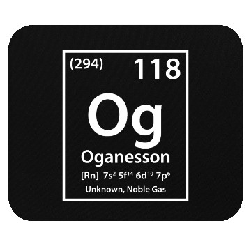 Discover Oganesson Element (white) Mouse Pads