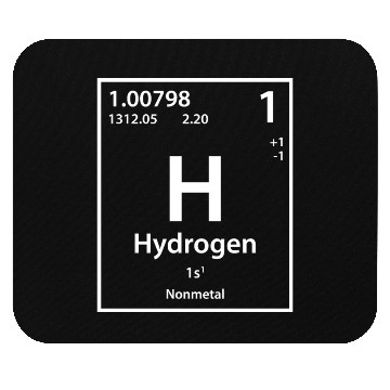 Discover Hydrogen Element (white) Mouse Pads