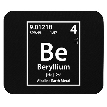 Discover Beryllium Element (white) Mouse Pads