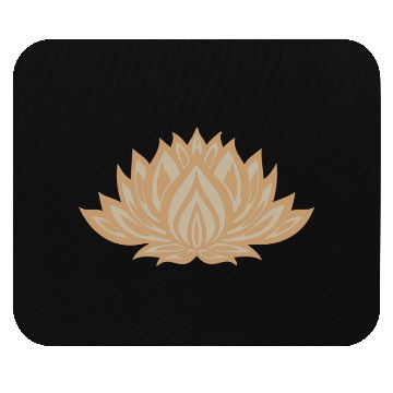 Discover Gold Lotus Charm Mouse Pads