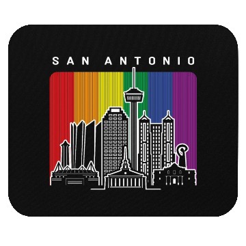 Discover San Antonio Texas Rainbow Flag LGBTQAI Pride Mouse Pads