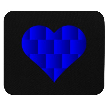 Discover Blue Cute Heart Icon Mouse Pads