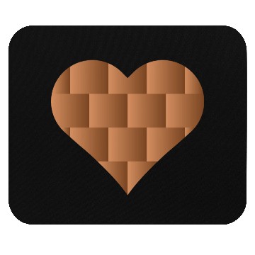 Discover Brown Cute Heart Icon Mouse Pads