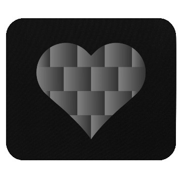 Discover Black Cute Heart Icon Mouse Pads