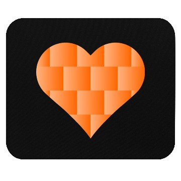 Discover Orange Cute Heart Icon Mouse Pads