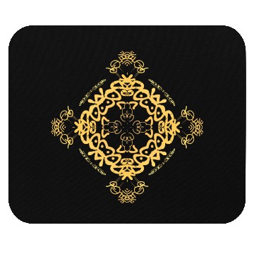 Discover Intricate Gold Mandala Pattern Mouse Pads