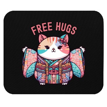 Discover Free hugs from Japanese cat Mouse Pads