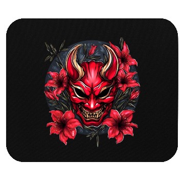 Discover Hannya Red Lily Mouse Pads