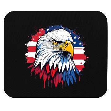 Discover American flag and majestic eagle Mouse Pads
