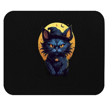 Discover Spooky Cat and Pumpkin Head: A Scary and Funny Mouse Pads