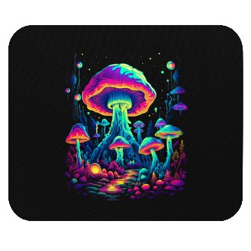 Discover Trippy Mushroom Forest Mouse Pads