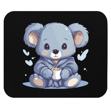 Discover Chibi Koala in Pajamas Mouse Pads