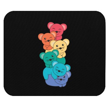 Discover Rainbow Flag Pride Lgbtq Cute Mouse Stack Mouse Pads
