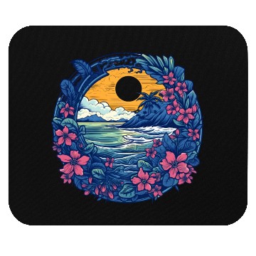 Discover Flower Blossoms By Ocean Surfing Mouse Pads