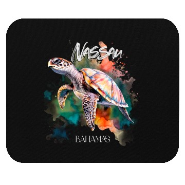 Discover Bahamas Seat Turtle Bahamian Flag Beach Great Shar Mouse Pads