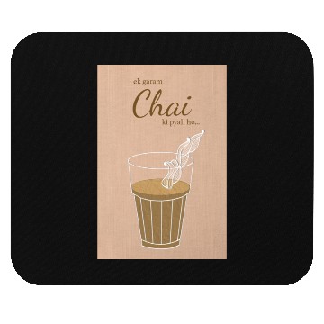 Discover Ek Garam Chai - Indian Typography Print Mouse Pads