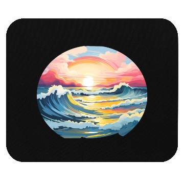 Discover Beautiful Pink Sea And Cloud Landscape Mouse Pads