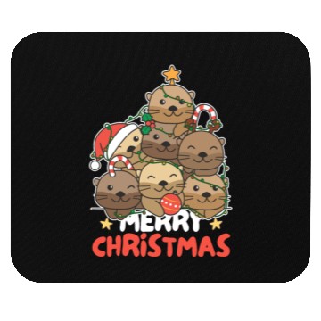 Discover Otter Christmas Tree Merry Christmas Mouse Pads
